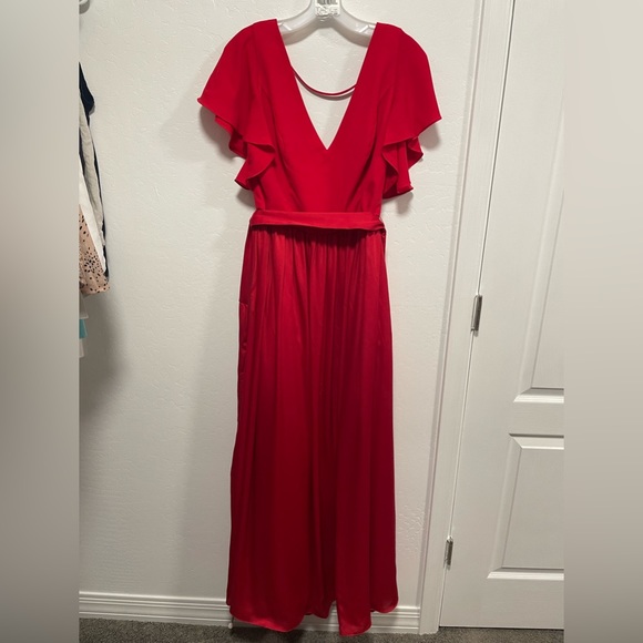 David’s Bridal Flutter Sleeve Bridesmaid Dress - Picture 2 of 5
